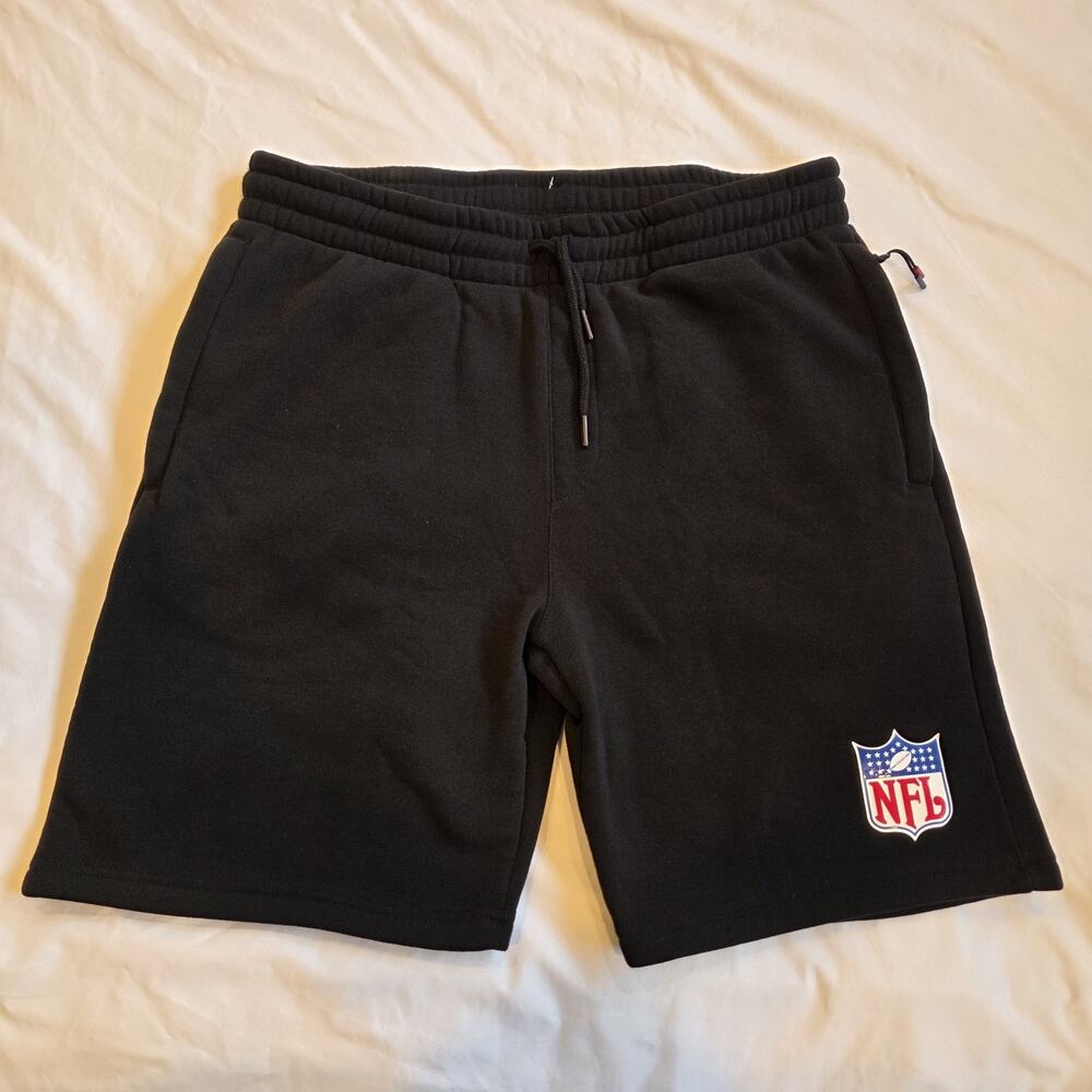 NFL Logo Black Fleece Shorts with Pockets Size L